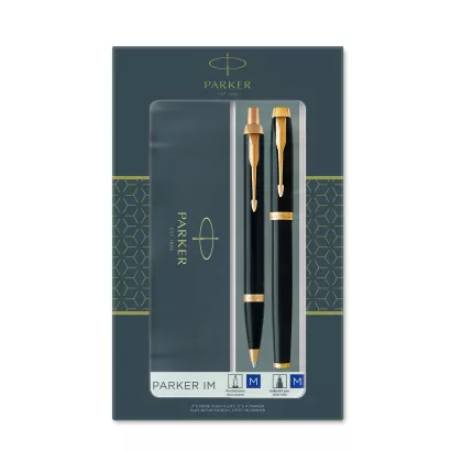 Parker IM Black Lacquer Zestaw Prezentowy DUO GT M