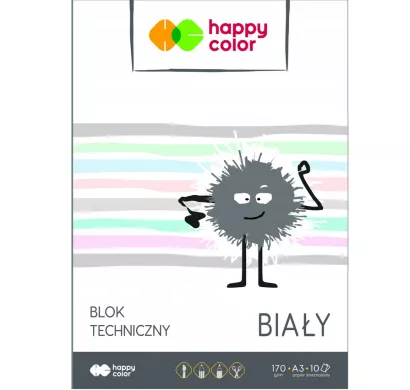 Blok techniczny A3 Biały happy color