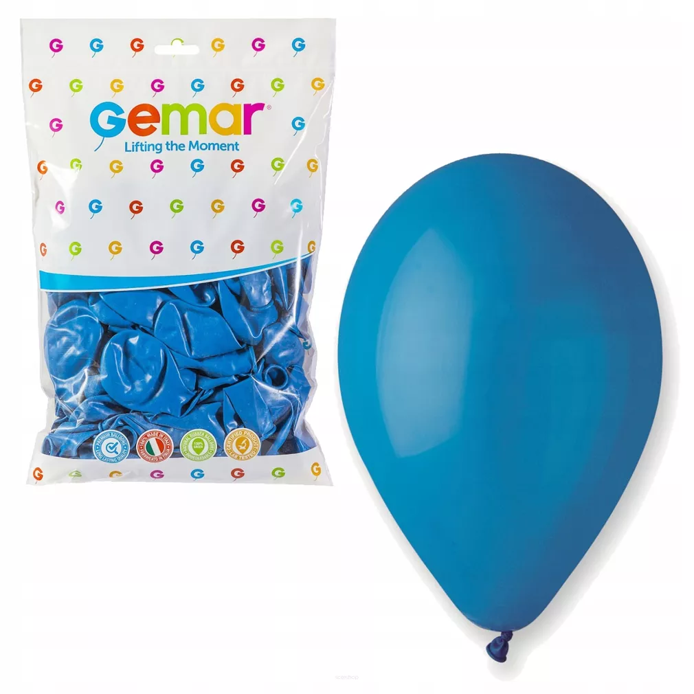 Balony 100 sztuk Pastelowe Niebieskie Gemar  BiuroweKleks.pl