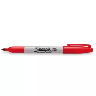 Marker Permanentny Sharpie Fine Pisak Szybkoschnący Red  BiuroweKleks.pl