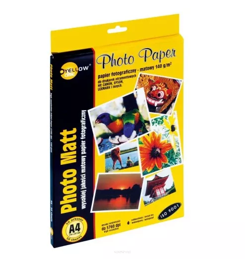 Papier Fotograficzny A4/140g/m2 Matowy Yellow One