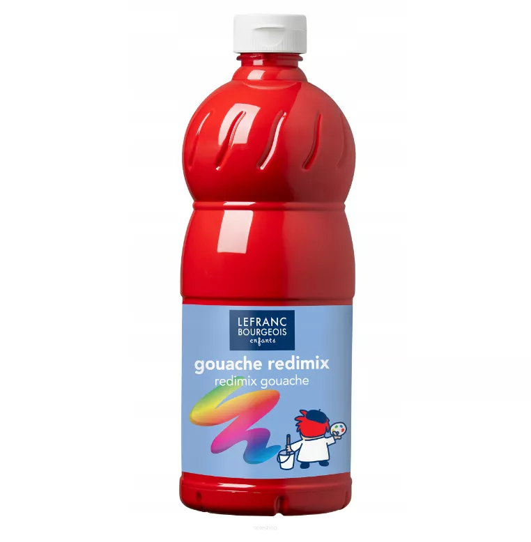 Płynny Gwasz Farba Plakatowa Redimix 500ml. Czerwień Brylantowa