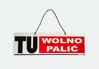 TU WOLNO PALIĆ zawieszka aider