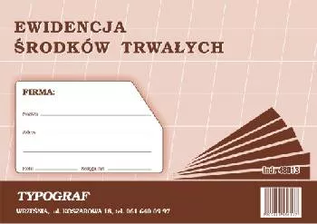 Ewidencja Środków Trwałych A4 Typograf