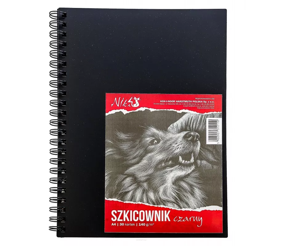 Szkicownik Czarny A4 Na Spirali 140g/m2 Koh-I-Noor