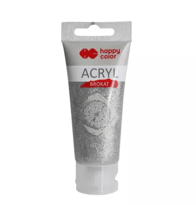 Brokat Akrylowy Srebrny Happy Collor 60 ml