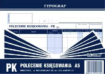 PK Polecenie księgowania A5 offset Typograf