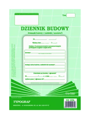 Dziennik Budowy Typograf 02275