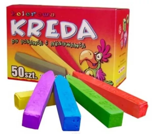 Kreda kolorowa kwadratowa 50 sztuk B5