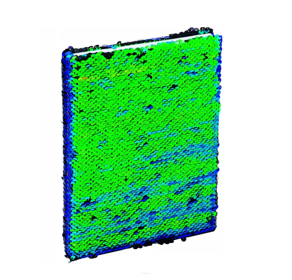 Notatnik Cekinowy Brulion A5 Czarno - Zielony