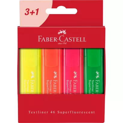 Zakreślacze Faber-Castell 4szt