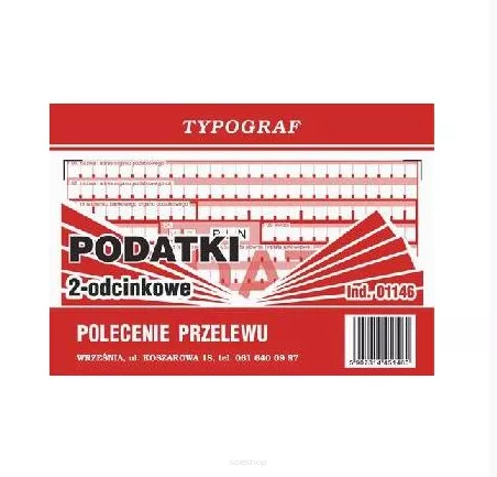 Polecenie Przelewu Podatki 2-odcinkowe Typograf 01146