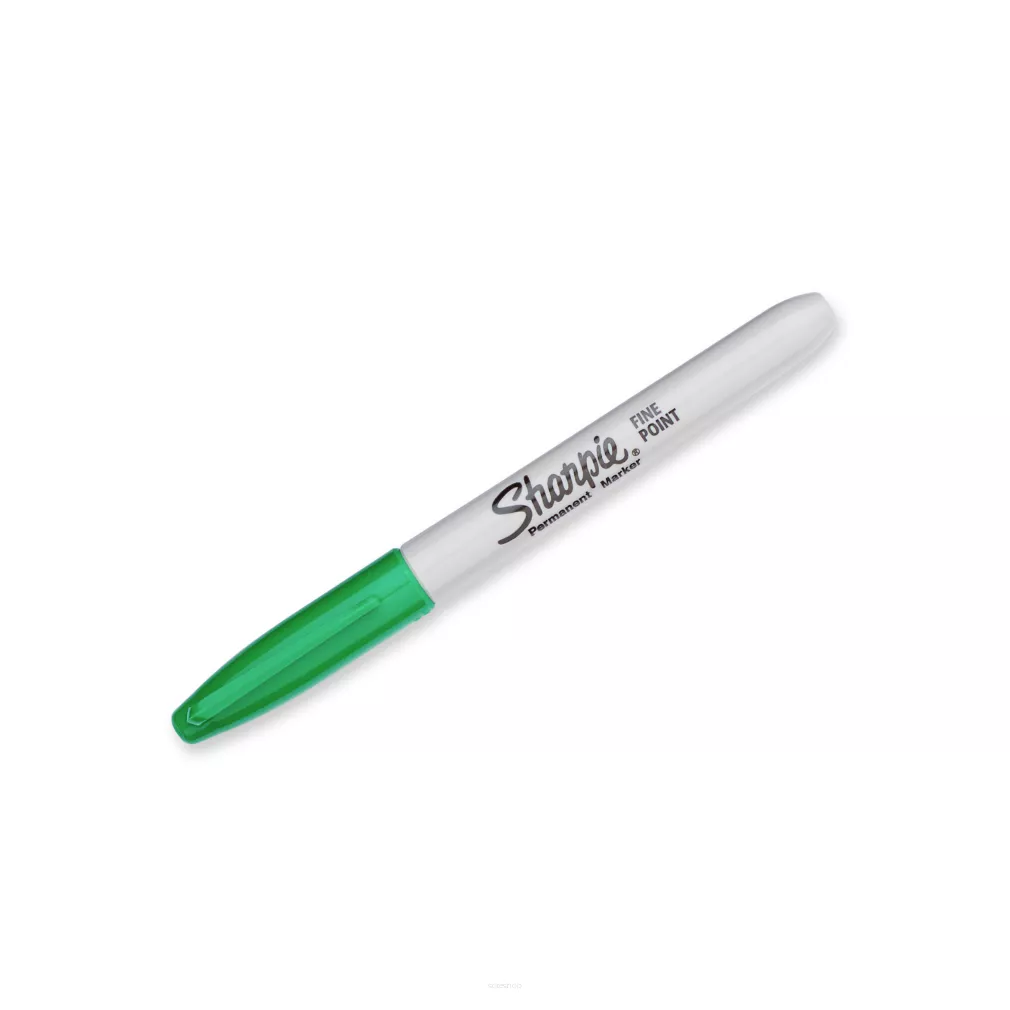 Marker Permanentny Sharpie Fine Pisak Szybkoschnący Green  BiuroweKleks.pl