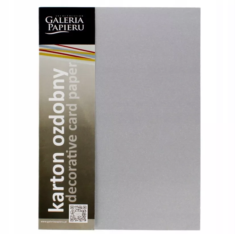 Karton Ozdobny Millenium Srebrny 180g A4 Galeria Papieru  SmartKleks.pl