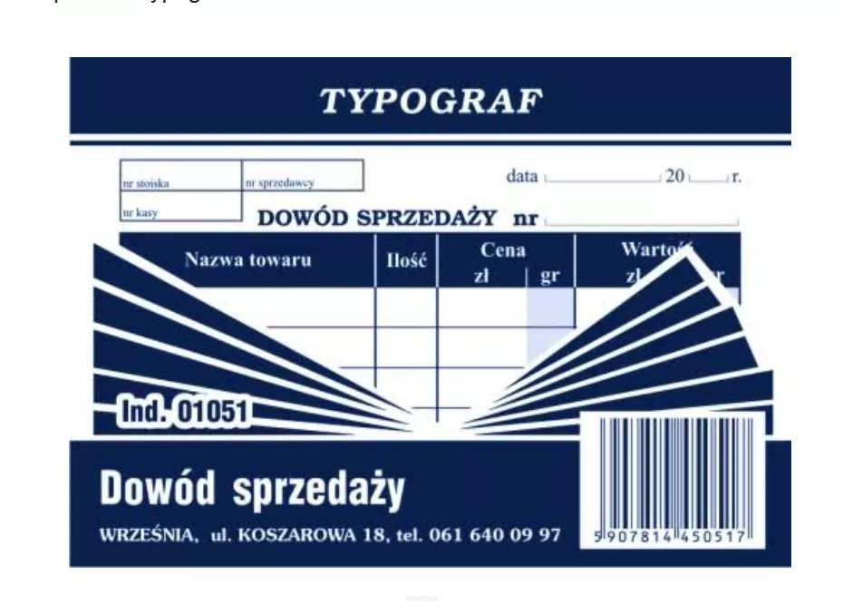 Dowód Sprzedaży Typograf 01051