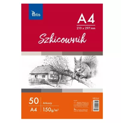 Szkicownik A4 Tetis 150g/m2 50ark. Biały