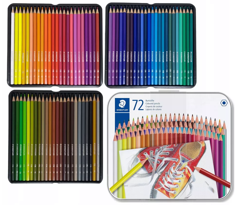 Kredki Sześciokątne Staedtler Metal 72kol.