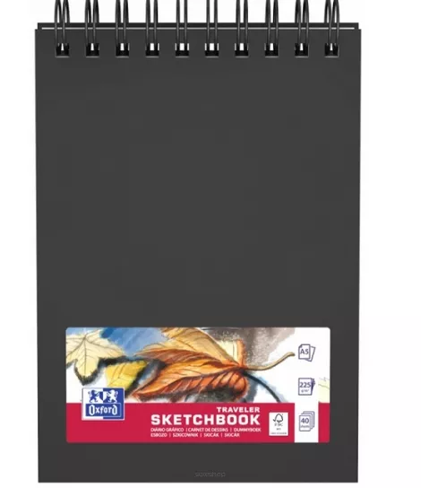 Szkicownik Oxford Traveler Sketchbook 225g/m2 A5 Spirala