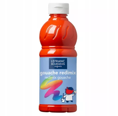 Płynny Gwasz Farba Plakatowa Redimix 500ml. Vermilion