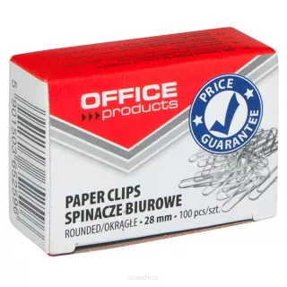 Spinacz Okrągły 28mm 100szt Office Products